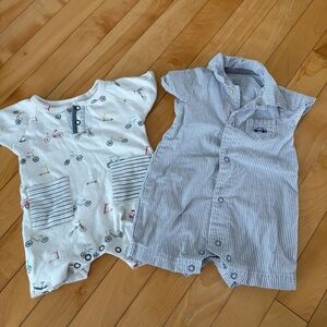Indigo Baby Romper 0-3m Bikes Carters 3 m Romper Stripes